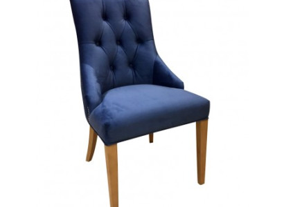 Set 2x Armchair Solid wood Dining room chair Fabric Upholstery Chair Gastro Dining room